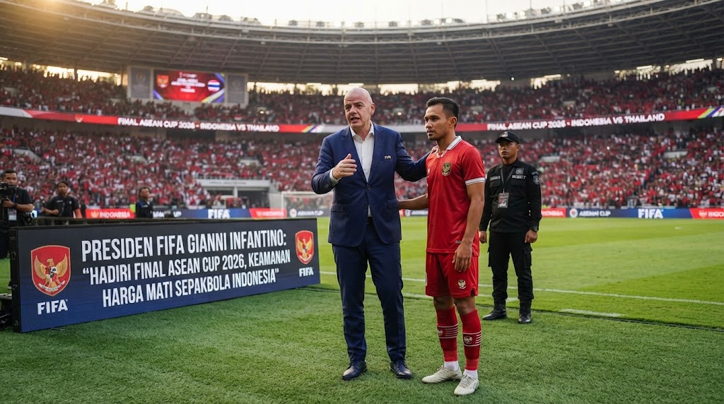 Hadiri Final ASEAN Cup 2026, Presiden FIFA Gianni Infantino Tekankan Keamanan Harga Mati Sepak Bola Indonesia