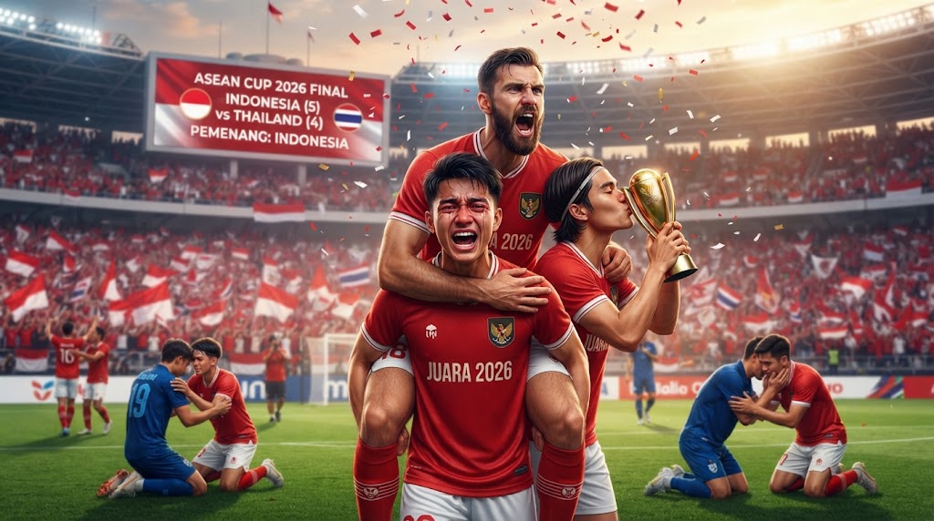 Garuda Terbang Tinggi! Bungkam Thailand Lewat Adu Penalti, Indonesia Kampiun ASEAN Cup 2026