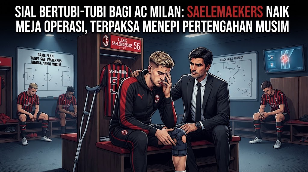Sial Bertubi-tubi bagi AC Milan: Saelemaekers Naik Meja Operasi, Terpaksa Menepi Pertengahan Musim